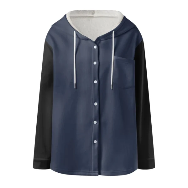 Women's Coat Casual And Fashionable Composite Thick And Warm Printed Hooded - Image 11