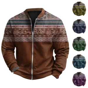 Men's Retro Casual Gradient Printed Sweatshirt