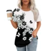 Women's Casual Fashion Printed Loose Daily Round Neck Short Sleeved T-Shirt - Image 19