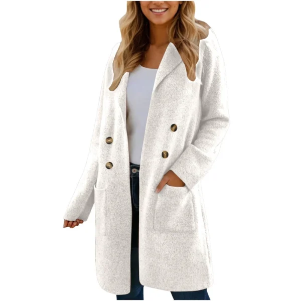 Women's Fashionable All-match Mid-length Woolen Coat - Image 53
