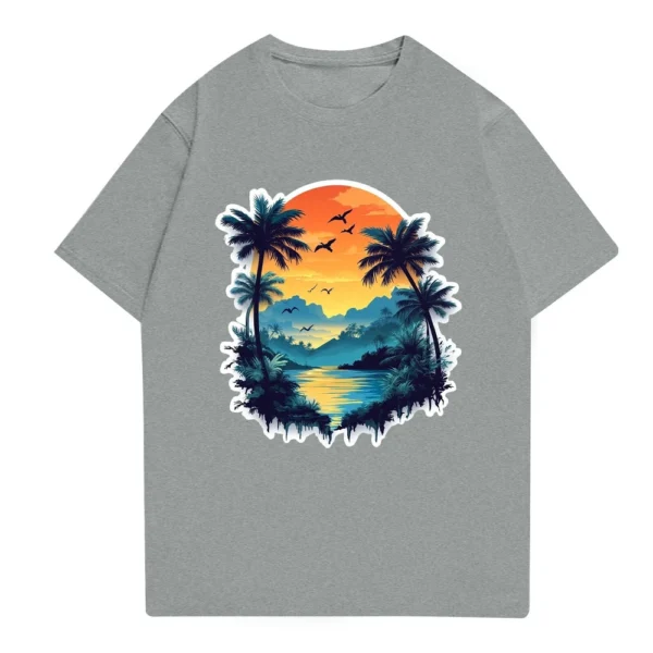 Men's Stand Collar Short Sleeve Shirt Loose Leisure Holiday Shirt Man - Image 19