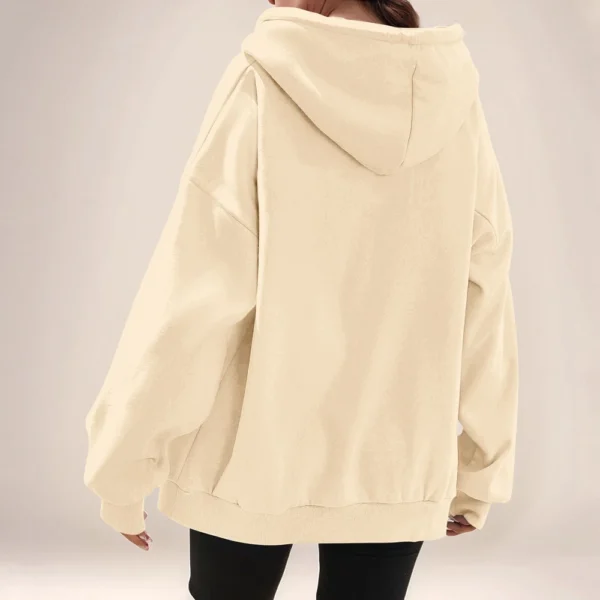 Women's Solid Color Zipper Sweatshirt Tops Daily Casual Jacket - Image 9