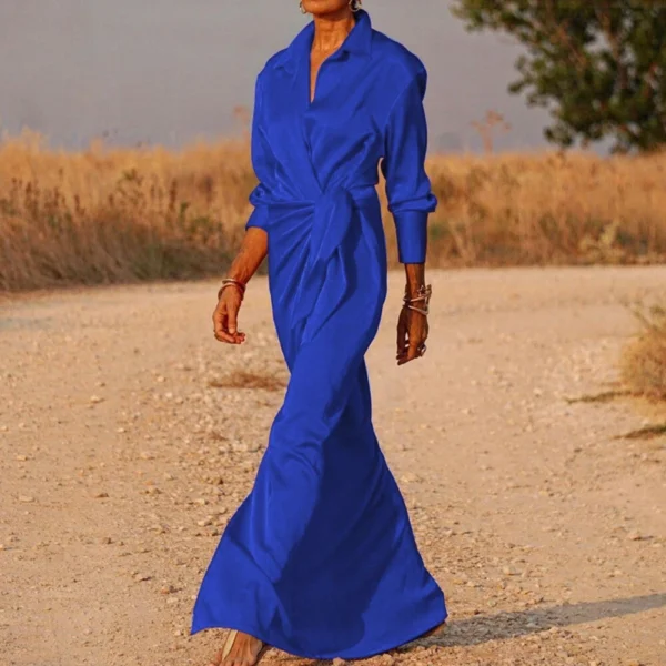 Women's high-waisted split-ended floor mopping long-sleeved clothes - Image 4