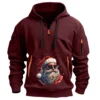 Men's Printed Sweatshirt Hoodie Zipper Arm Pocket Cardigan Men's Sports Large - Image 32