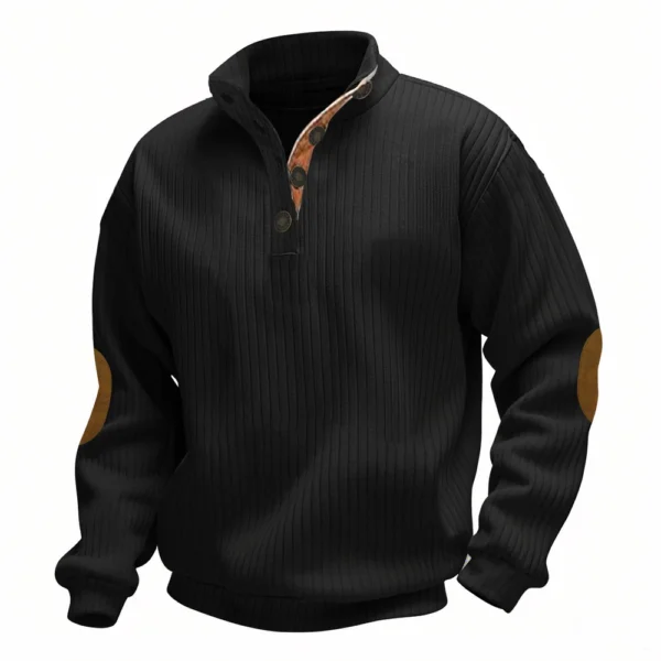 Spring And Men's Standing Collar Sweatshirt Is Outdoor Casual Sweaters Tops - Image 16