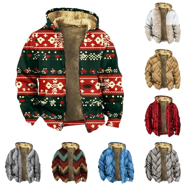 Men's Thickened Button Double Pocket Jacket With Pocket Insert Cotton Jacket