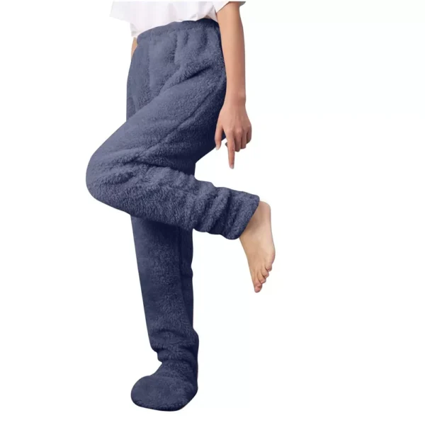 Women's Solid Color Thick Pantyhose Full Foot Loose Foot Plush Thermal Pants - Image 14