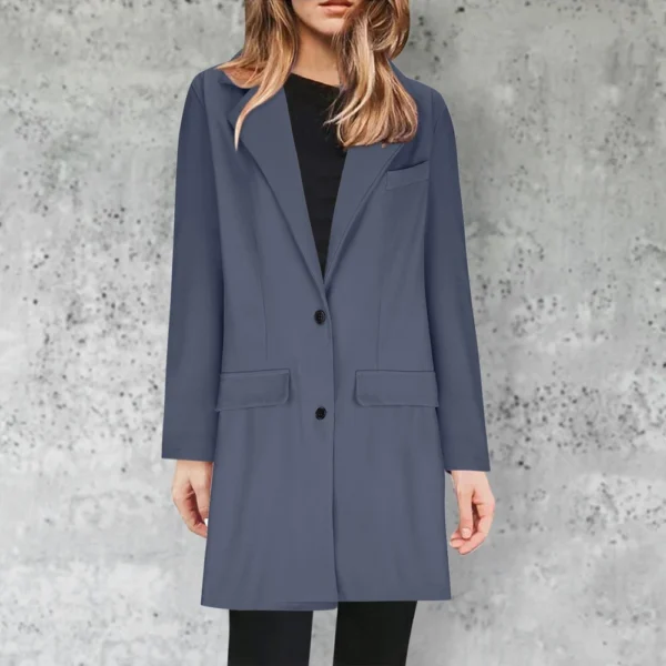 Jacket For Women Casual Plus Size Coat Winter Business  Solid Color Suit Jacket - Image 22