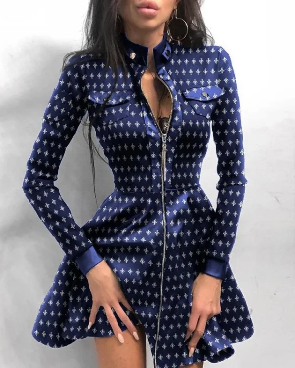 Split-waist dress woman lace-up - Image 10