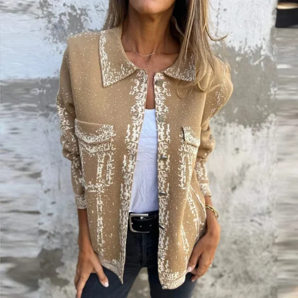 Women's denim jacket with multicolored metal button lapels - Image 19