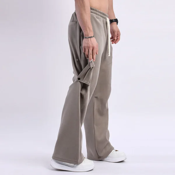 Men's Casual Sports Pants Loose Long Panel Fitness Running Training Sweatpants - Image 3