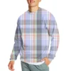 Men's Casual Fashion Comfortable Plaid Round Neck Pullover Sweatshirt Sweatshirt - Image 4