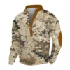 Men's Print Plush Warm Coat Fleece Sweater Casual Coat Pocket Sweater Winter - Image 19