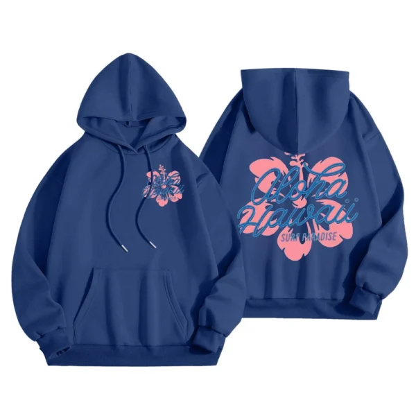 Women's Fashion Lightweight Long Sleeve with Pockets Pullover Hoodies - Image 4
