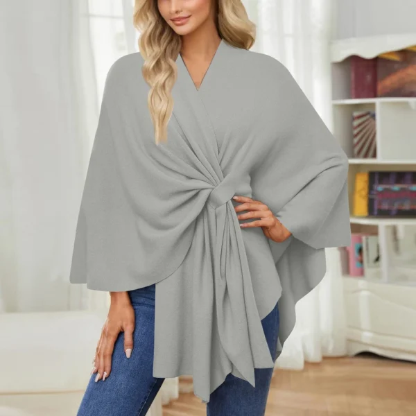 Women's Elegant Shawl Wraps Soft Open Front Sweater For Spring Fall Winter - Image 34