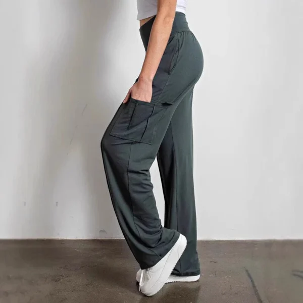Women's Fashion Women's Solid Color Waist Casual Pants - Image 4