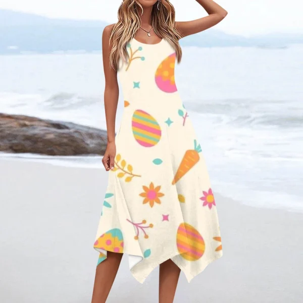 Women's Dresses Fashion Loose Easter Summer Casual Printed Sundresses Dress - Image 11