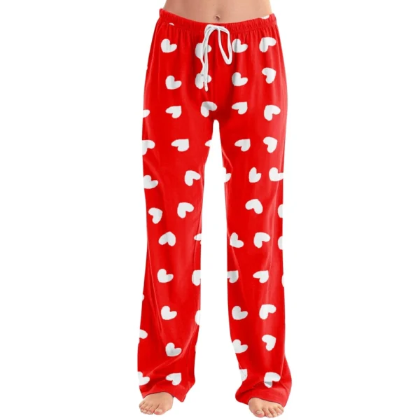 Women's Allover Printed Home Pants Sleeping Pajama Pants Long Pants Pajama - Image 32
