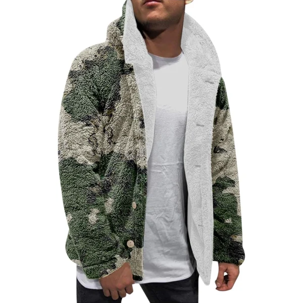 Men'S Winter Zipper Hooded Fleece Sweatshirt With Patch Pocket Casual Jacket - Image 23
