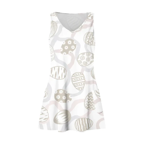 Women's Fashion Summer Loose Dresses Sundresses Easter Casual Printed Dress - Image 12