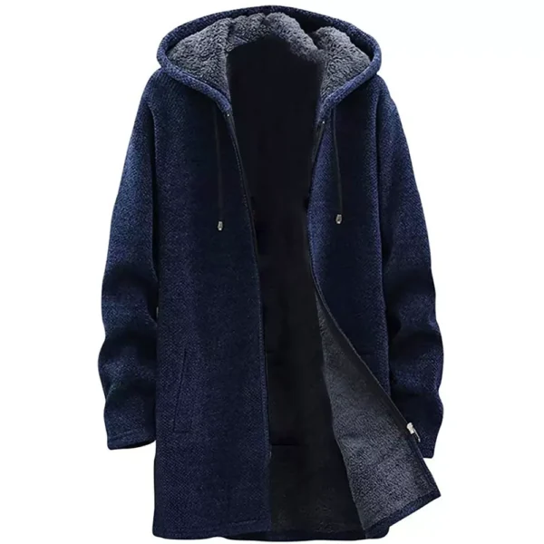 Winter Coat Men's Sweater Knit Sweater Cardigan Men's Hoodie Plus Fleece - Image 23