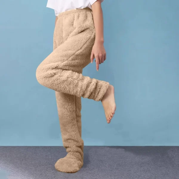 Women's Solid Color Thick Pantyhose Full Foot Loose Foot Plush Thermal Pants - Image 16