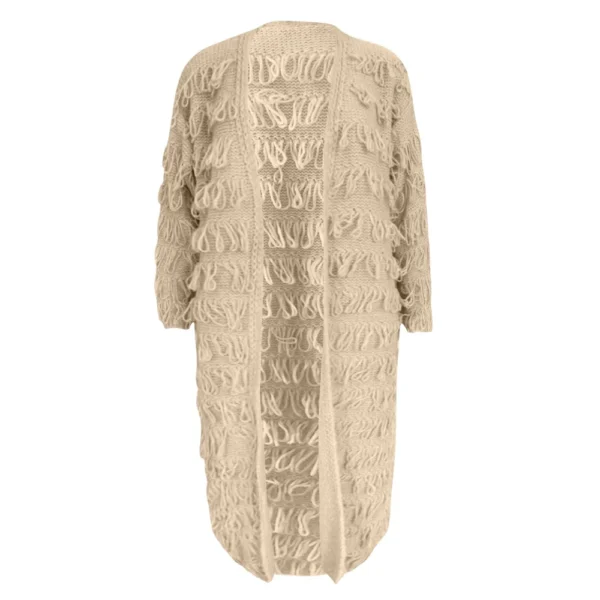 Women's 2024 Fashion Casual Open Front Chunky Cable Knit Sweaters Coats - Image 6