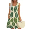 Women's Casual Fashion U-neck Sleeveless Print Dress - Image 13